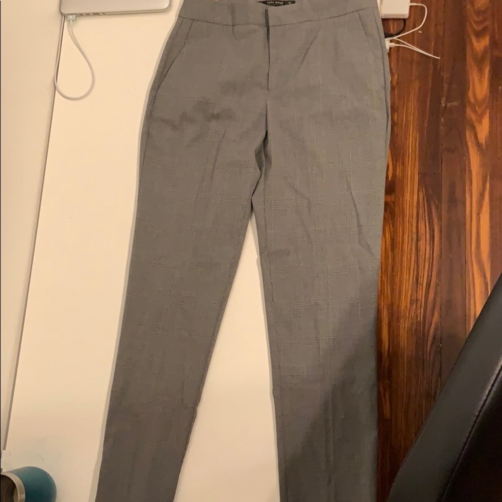 Zara plaid business casual pants
